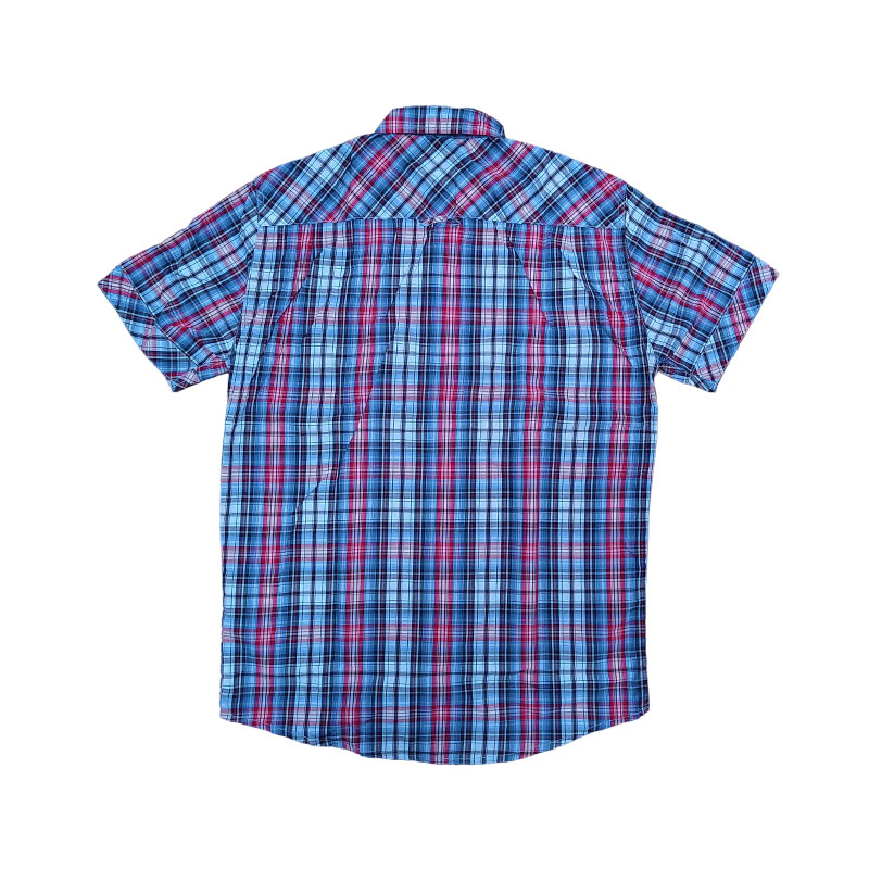 Short Sleeve Plaid Shirt Men's Comfortable Casual Shirt